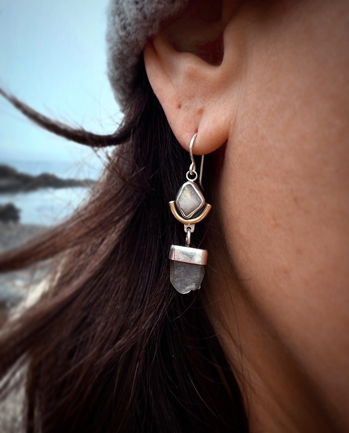 Sea-glass & Beach Pebble Dangles
