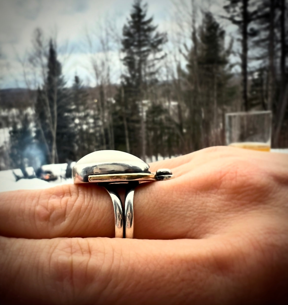 Sea Stone Ring- large