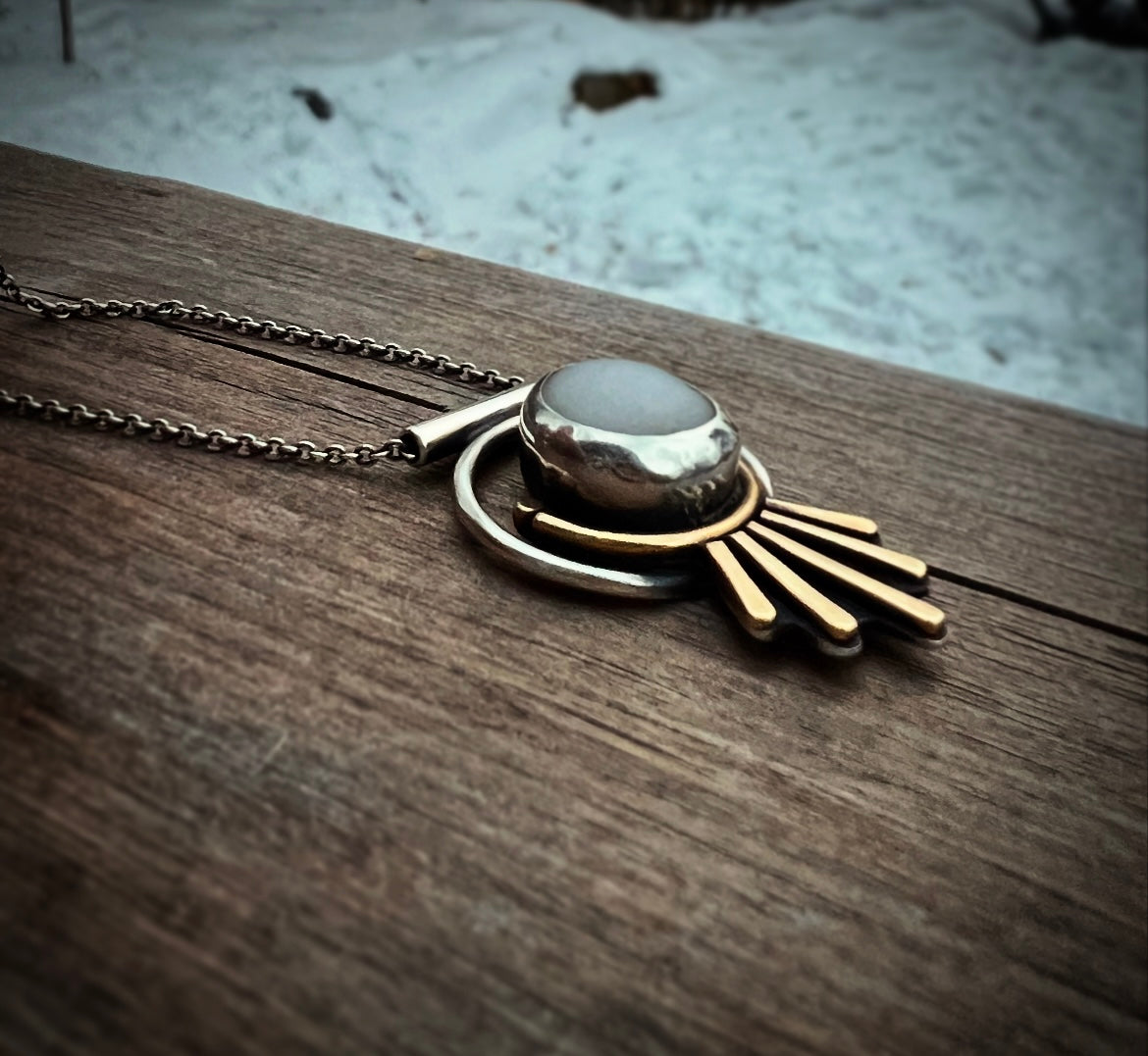 Light Ray Beach Pebble Talisman