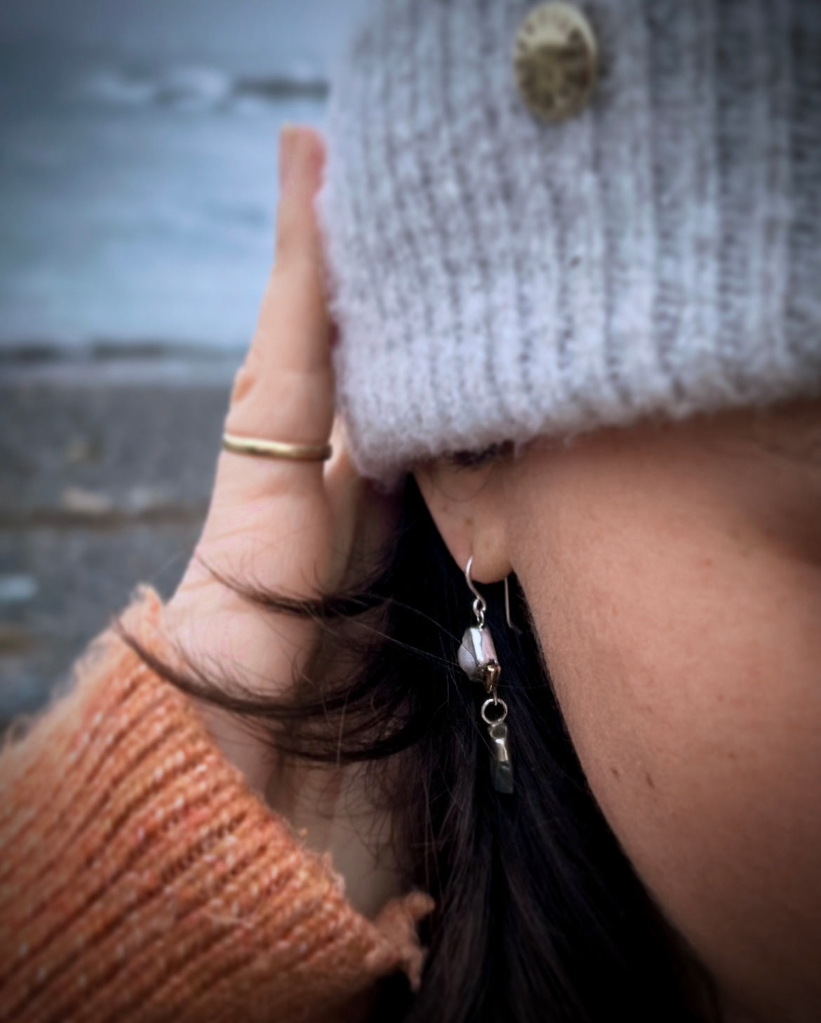 Sea-glass & Beach Pebble Dangles