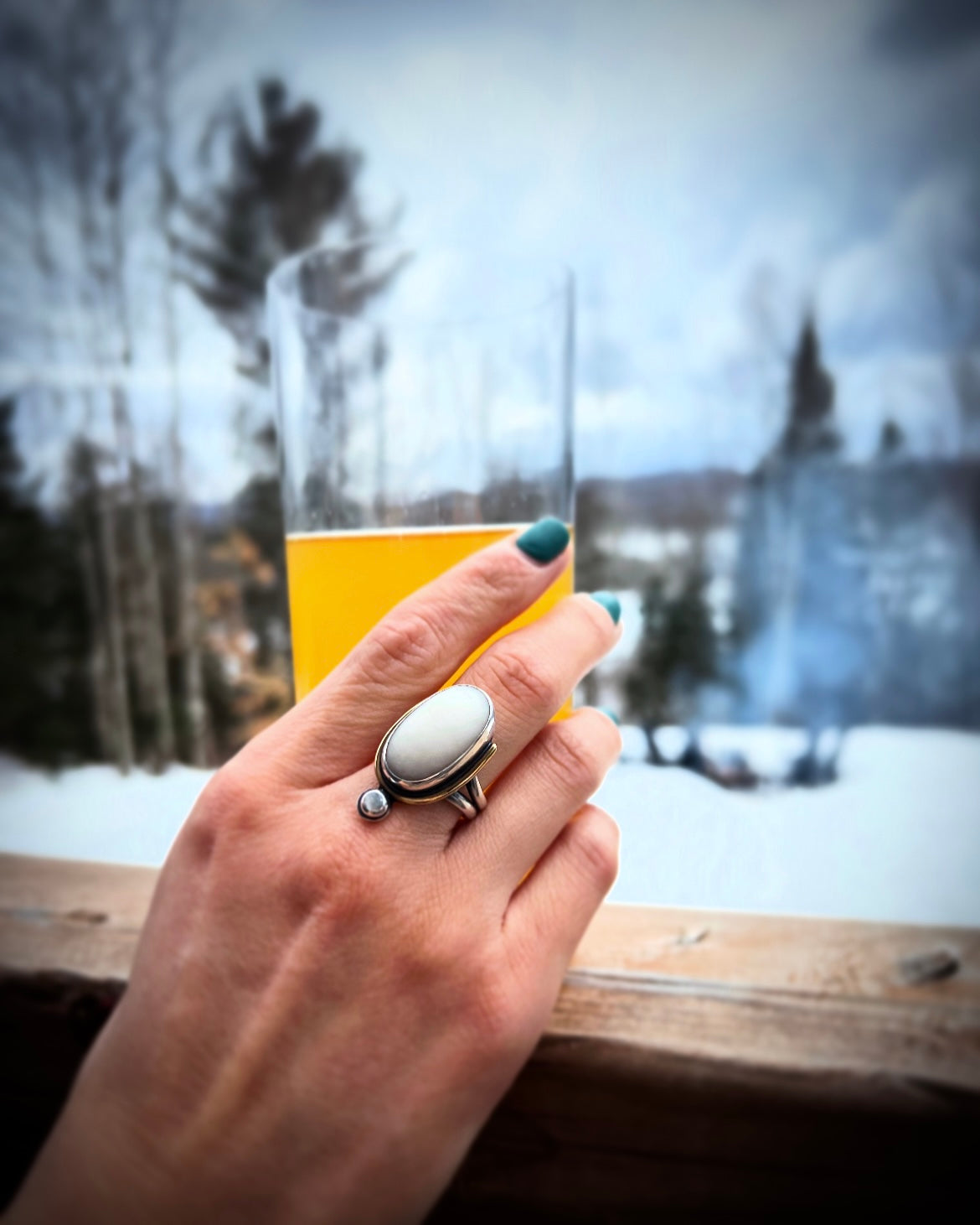 Sea Stone Ring- large