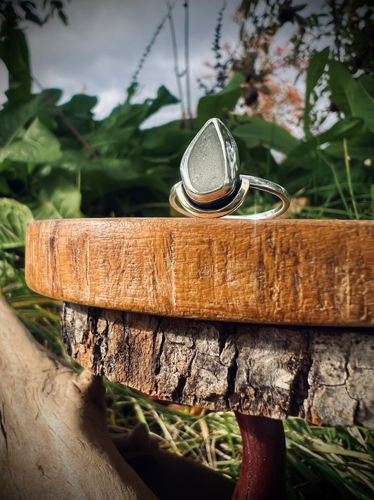 Undertow Seaglass Ring (Foggy Gray)