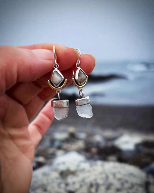 Sea-glass & Beach Pebble Dangles