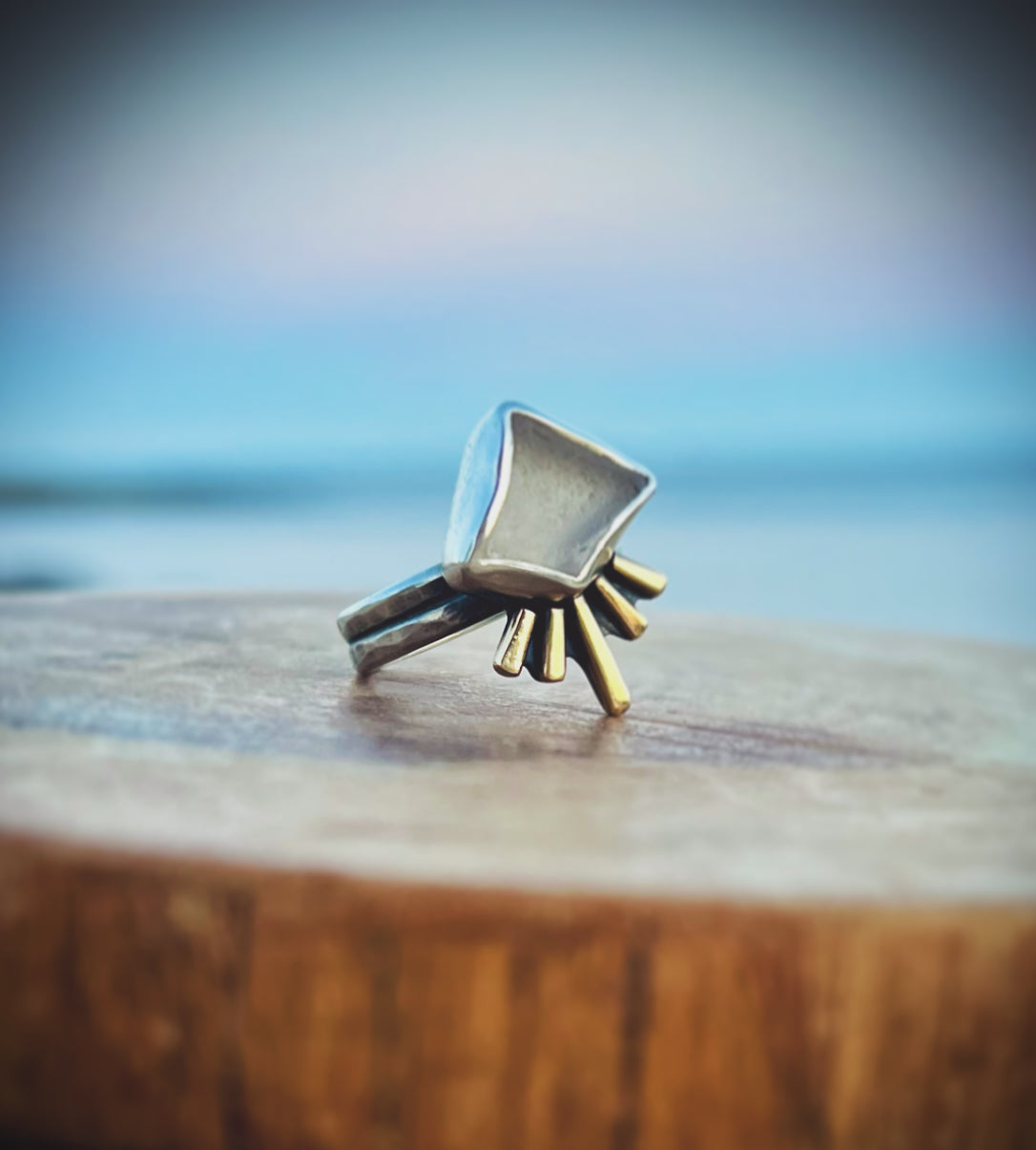 Seaglass Light Ray Ring